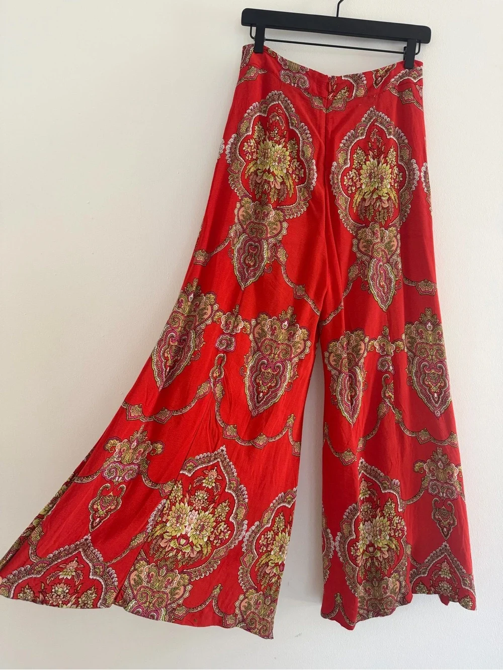 Anthropologie Boho Paisley Wide-Leg Palazzo Pants